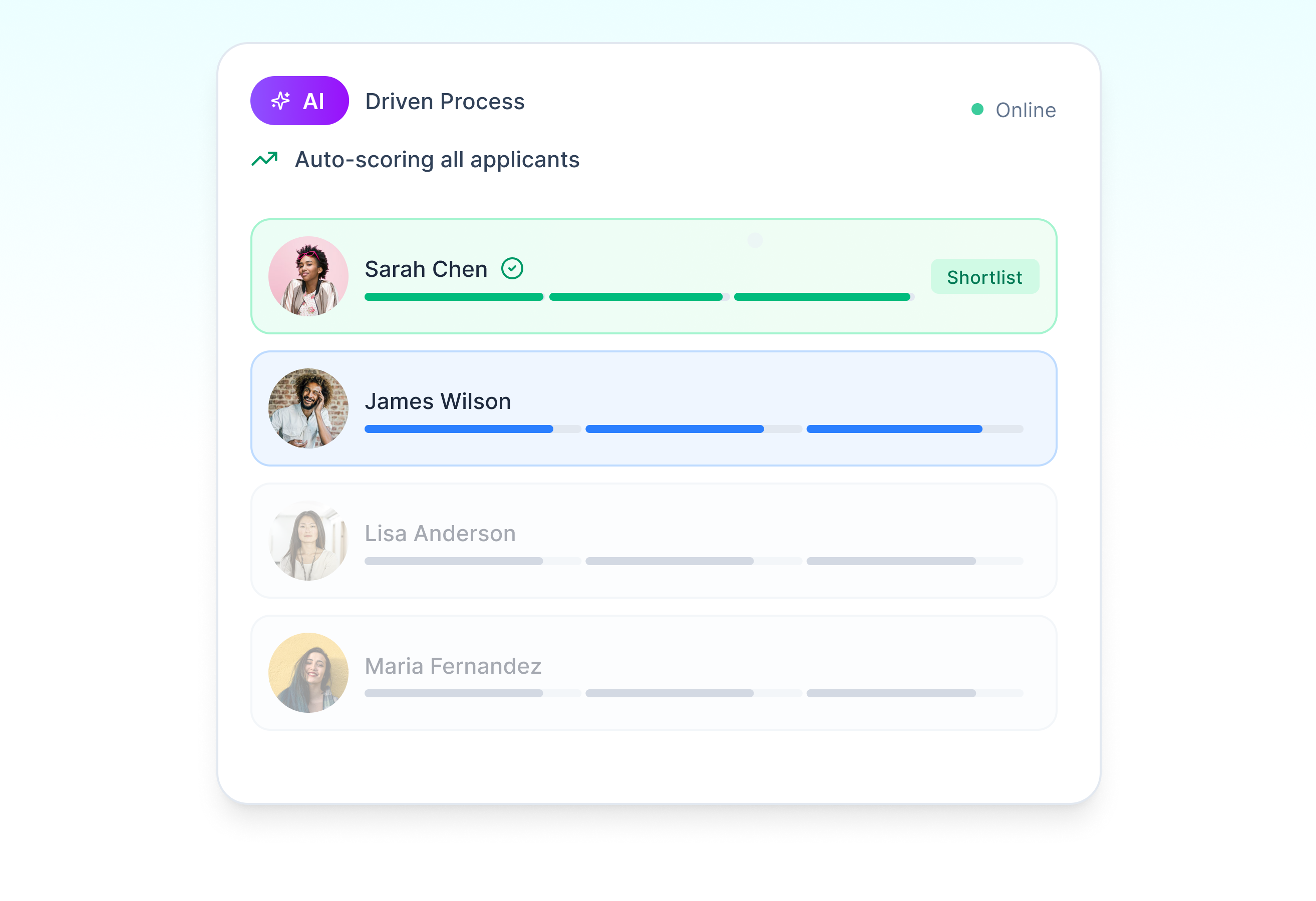 Spheric AI-driven candidate scoring